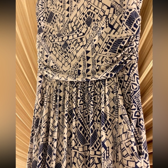 Cynthia rowley maxi dress blue white size S 8-10 uk - Picture 3 of 5